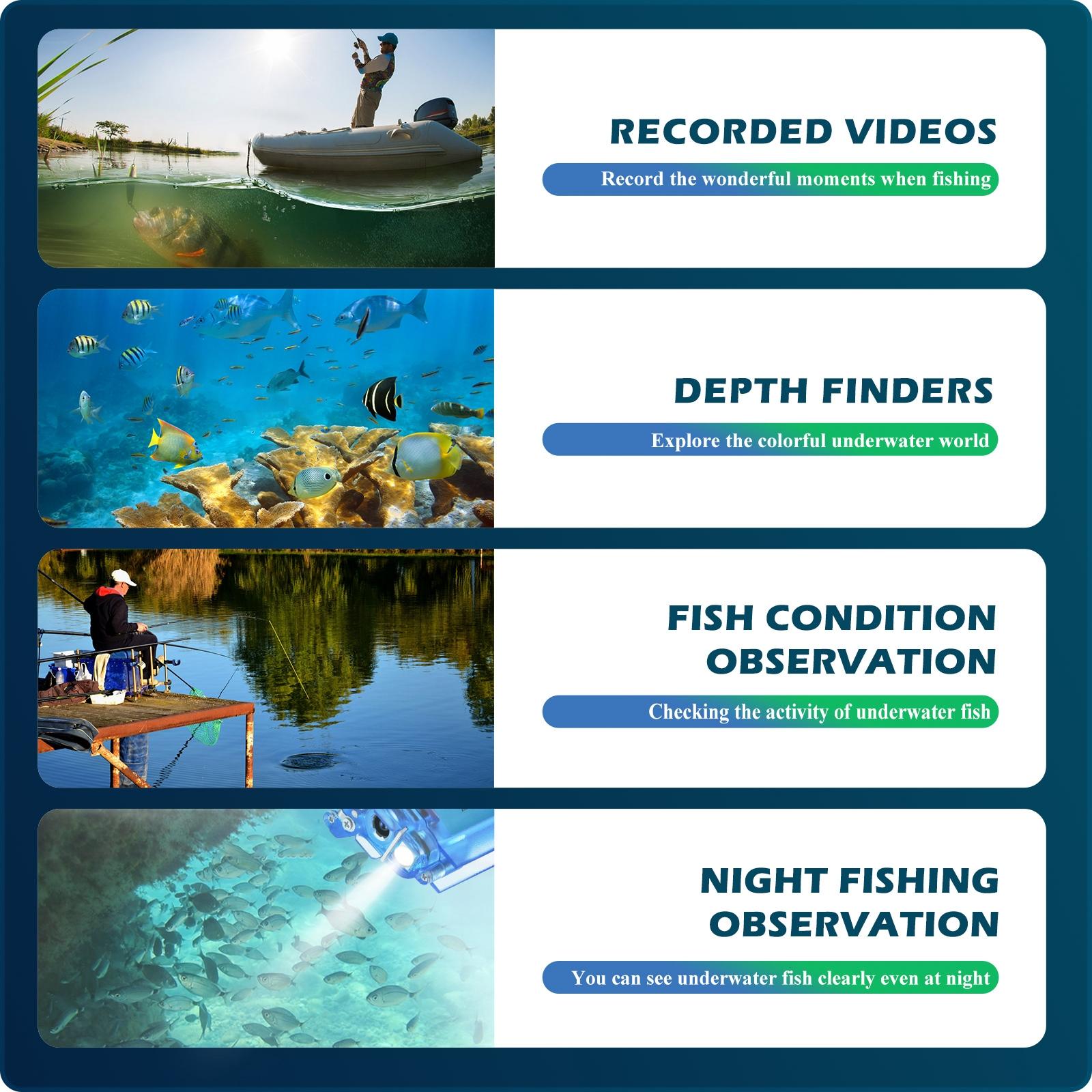 Wireless Underwater Fishing Camera With Loop Recording And Remote Control - Blue