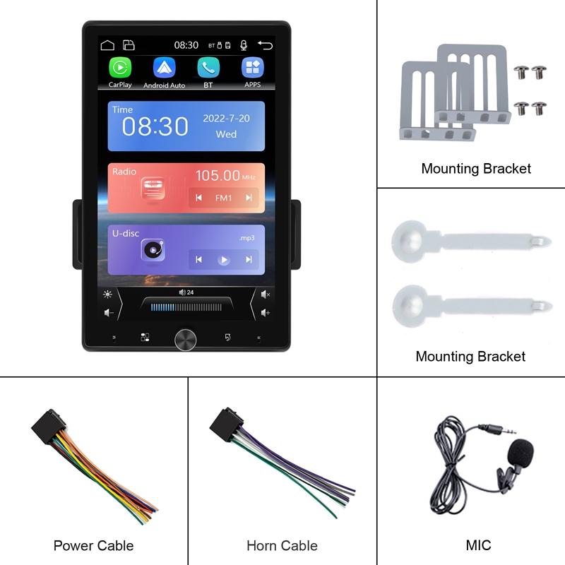 10.4 Inch Vertical Screen Android Navigation With Wireless Carplay & Backup Camera