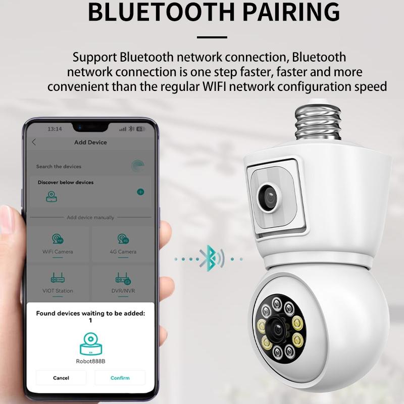 Smart Night Vision Camera With Motion Tracking And Voice Intercom - White