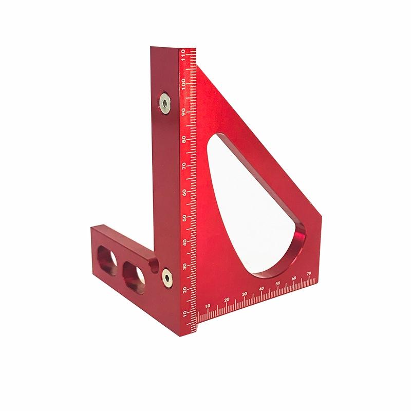 Aluminum Alloy 90 Degree Square Multi-function Ruler for Woodworking