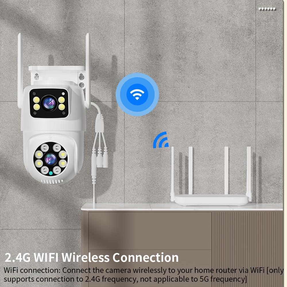 Outdoor Wifi Camera With 4Mp Resolution And Two-Way Voice Ip66 Waterproof White