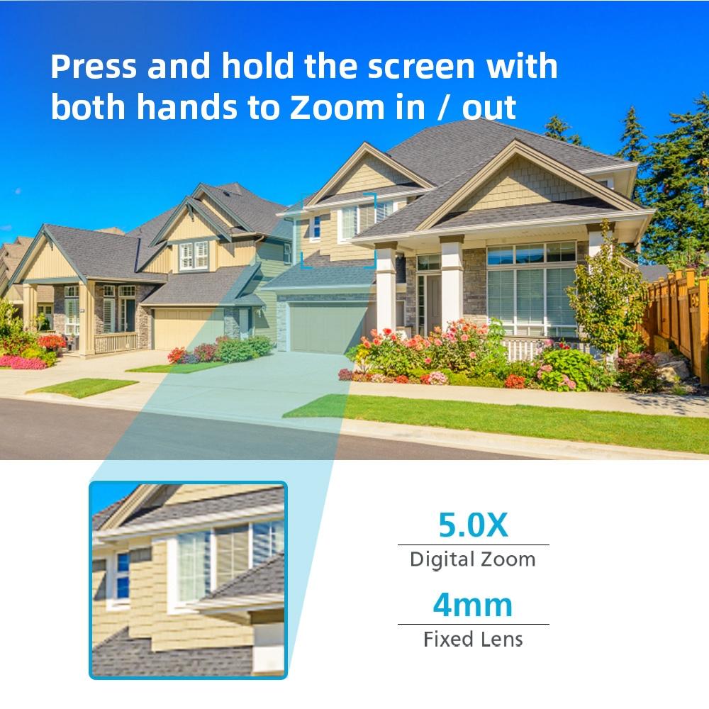 Smart Wifi Surveillance Camera With Dual-Light Night Vision And Two-Way Audio - White