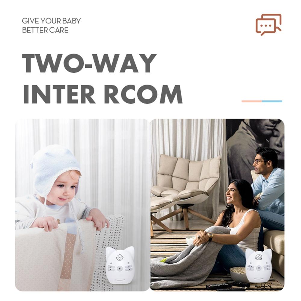 Wireless Baby Monitor With Voice Intercom And Night Light - White