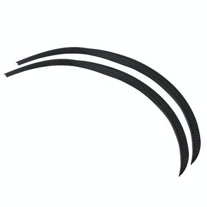 2 Pcs 45Cm Car Stickers Rubber Large Round Arc Strips Universal Fender Flares Wheel Eyebrow Decal Sticker Eyebrow Car-Covers Black Striped Round Arc Strips - 75 X 2Cm