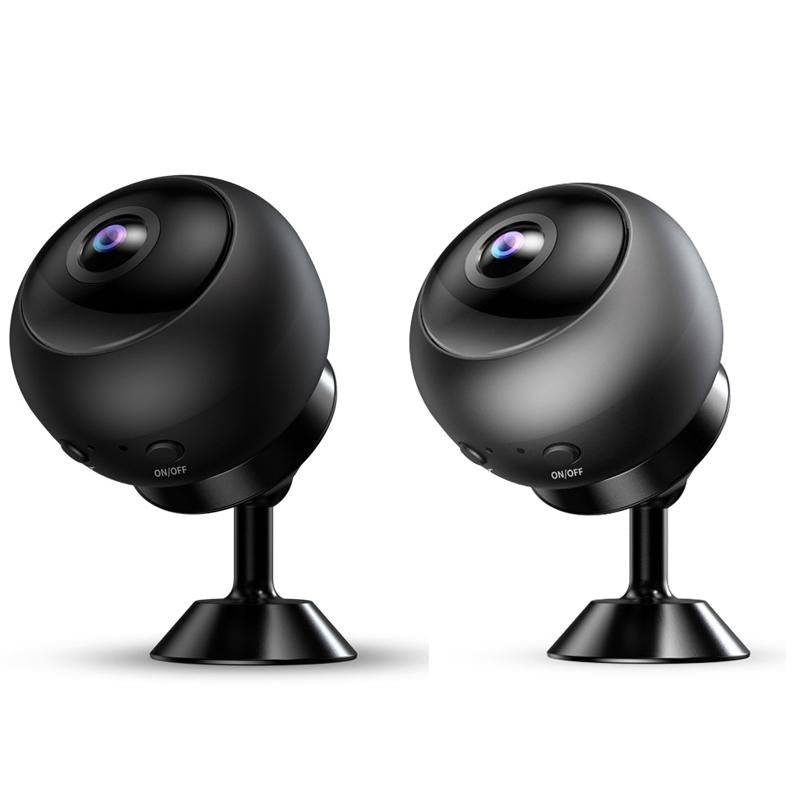 Small Wireless Security Camera With Night Vision - 1080P 5Ghz Remote - Matte Black