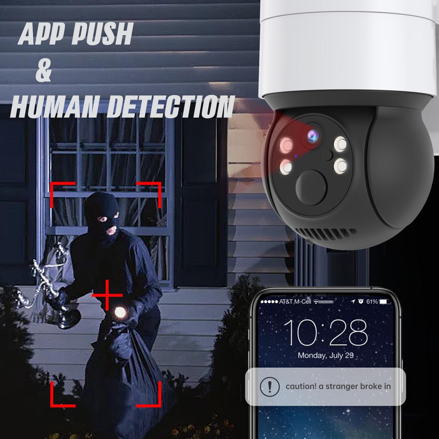 Wireless Solar Camera - 2Mp Hd Ip66 Waterproof - Black