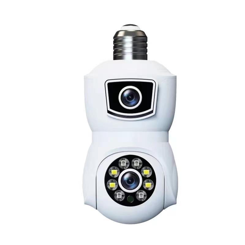 Smart Dual-Lens Motion Tracking Camera With Voice Intercom - Black