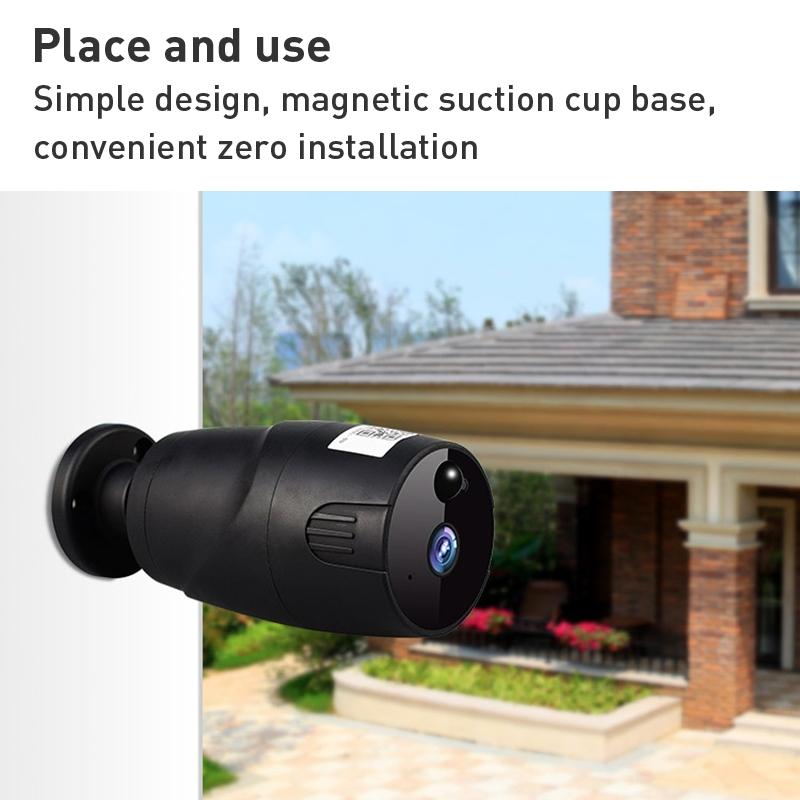 Smart Wifi Camera With Night Vision And Two-Way Audio - Black