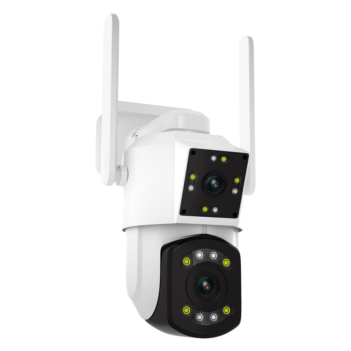2Mp Dual Lens Dual Screen Wifi Camera With Two-Way Voice & Motion Detection Cloud Storage Support