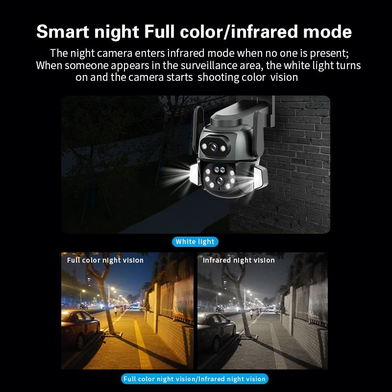 Waterproof Wifi Camera With Dual Light Source And 4Mp Zoom