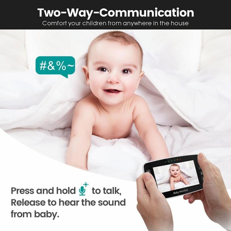 Smart Night Vision Baby Monitor With 4.3 Colour Display And Zoom
