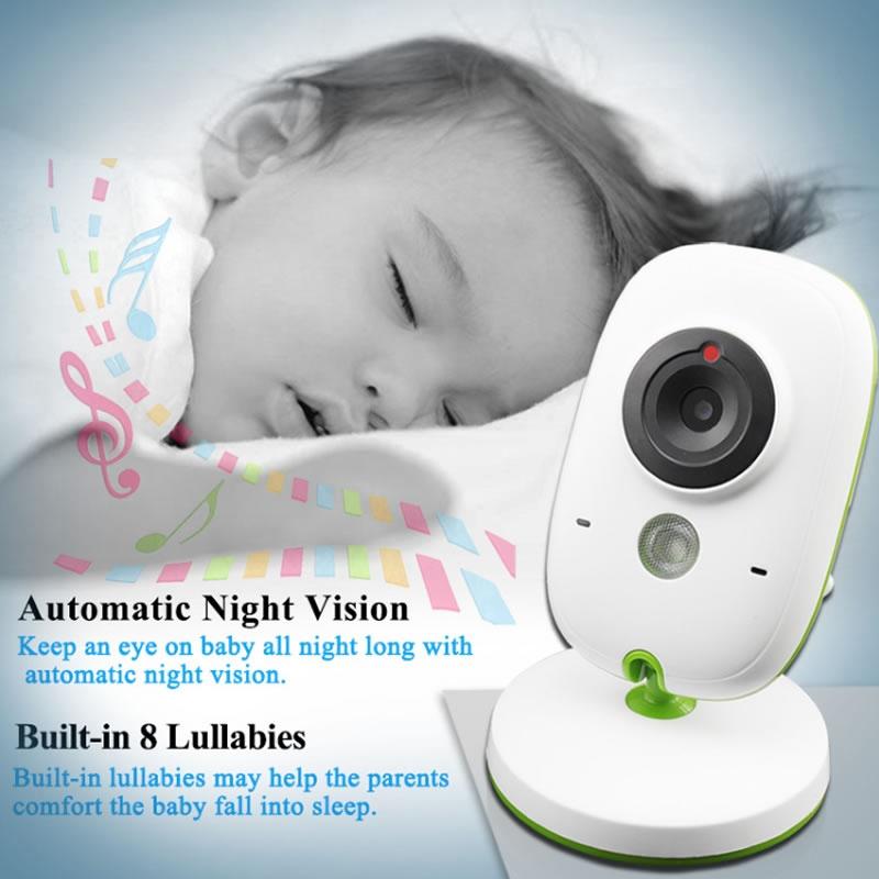 2.4 Wireless Baby Monitor With Lcd Night Vision & Two-Way Talk - Grey