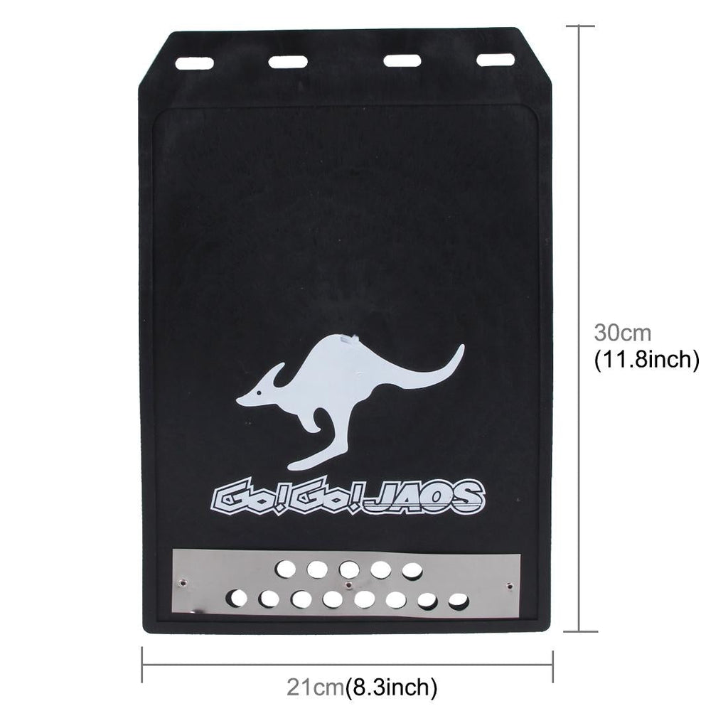 2 Pcs Premium Heavy Duty Molded Splash Mud Flaps Auto Front And Rear Fender Guard Small Size Random Pattern Delivery - Red