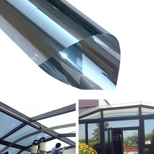 50cm x 1m Uv Reflective one Way Privacy Window Film Sticker - Silver