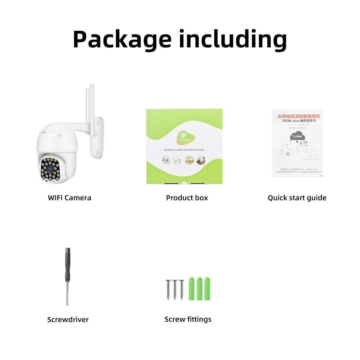 1080P Wifi Ip Camera With Night Vision Motion Detection Two-Way Audio & Tf Card Support