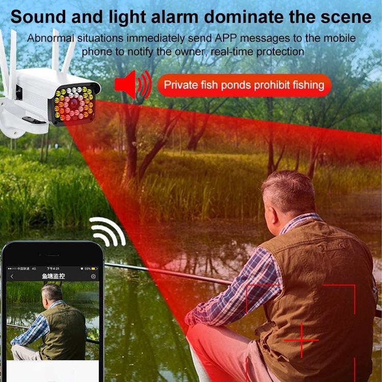 Hd Outdoor Surveillance Camera With Voice Intercom Night Vision Human Detection Tf Card Wifi Ptz Rotation