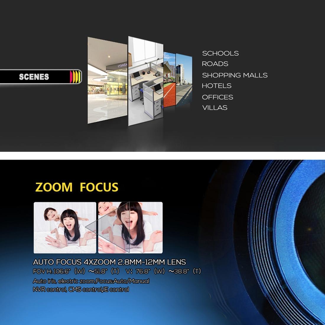 5Mp Ip Dome Camera With Auto Focus And 4X Zoom - White