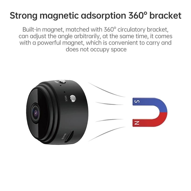 Wireless Network Camera With Wide-Angle Recording 720P Resolution - White
