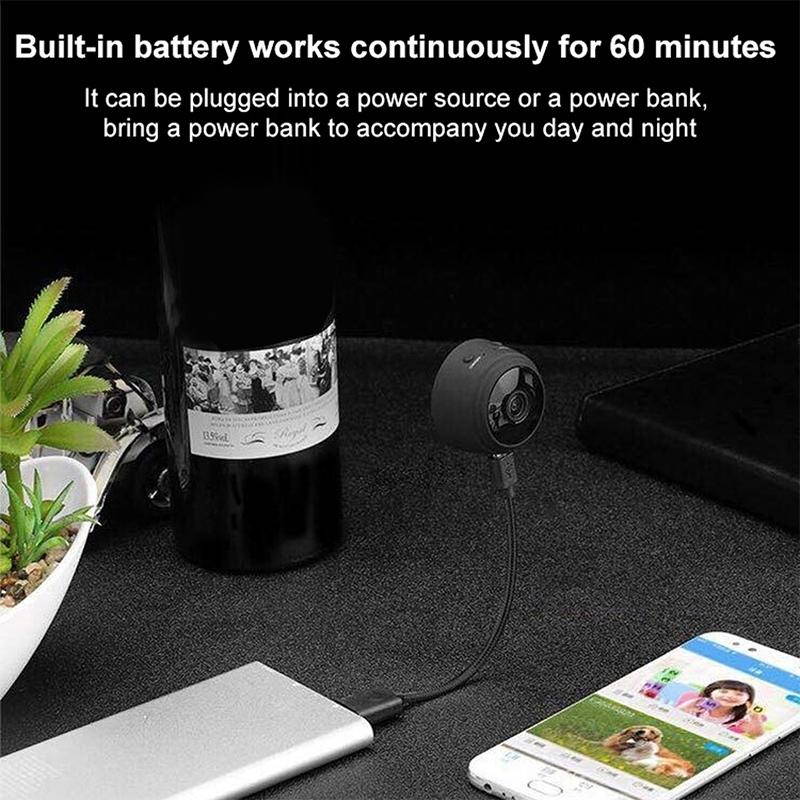 Wireless Network Camera With Wide-Angle Recording 720P Resolution - White