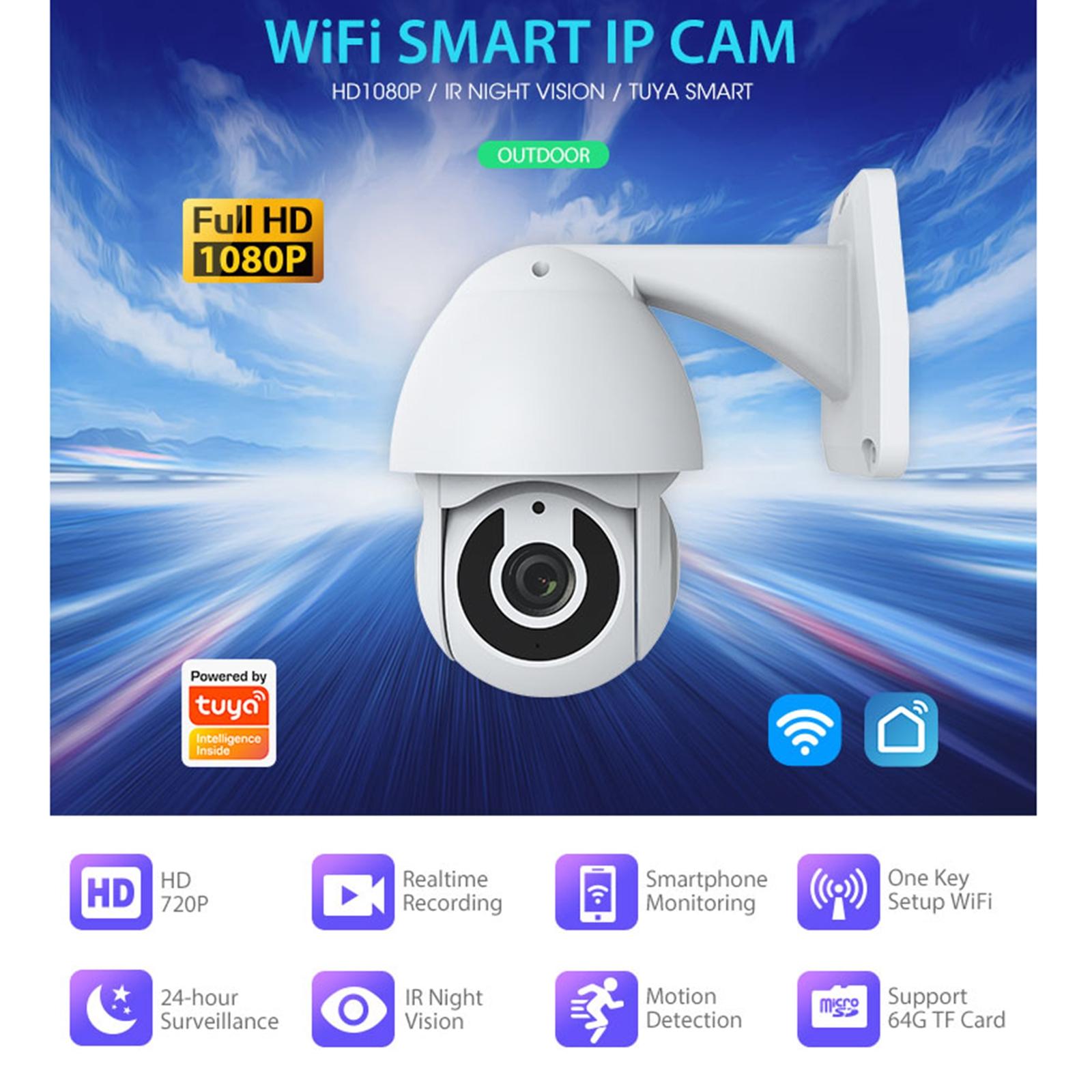 Outdoor Wifi Smart Pt Ip Camera - White