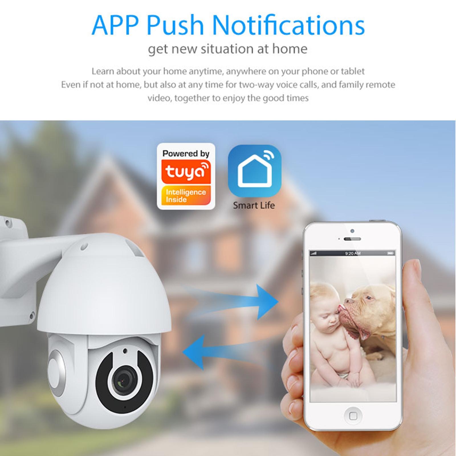 Outdoor Wifi Smart Pt Ip Camera - White