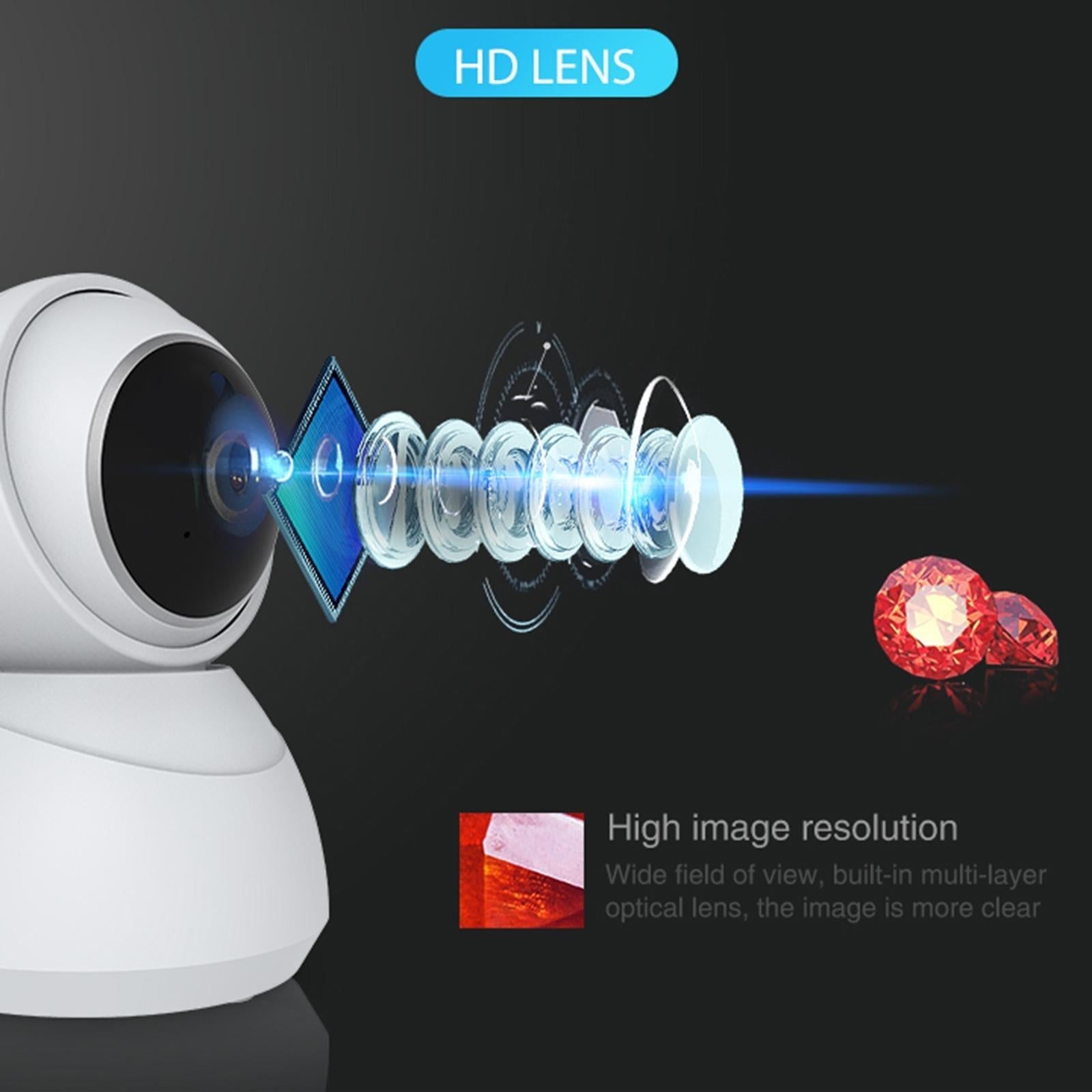 Smart Indoor Wifi Pt Ip Camera - White