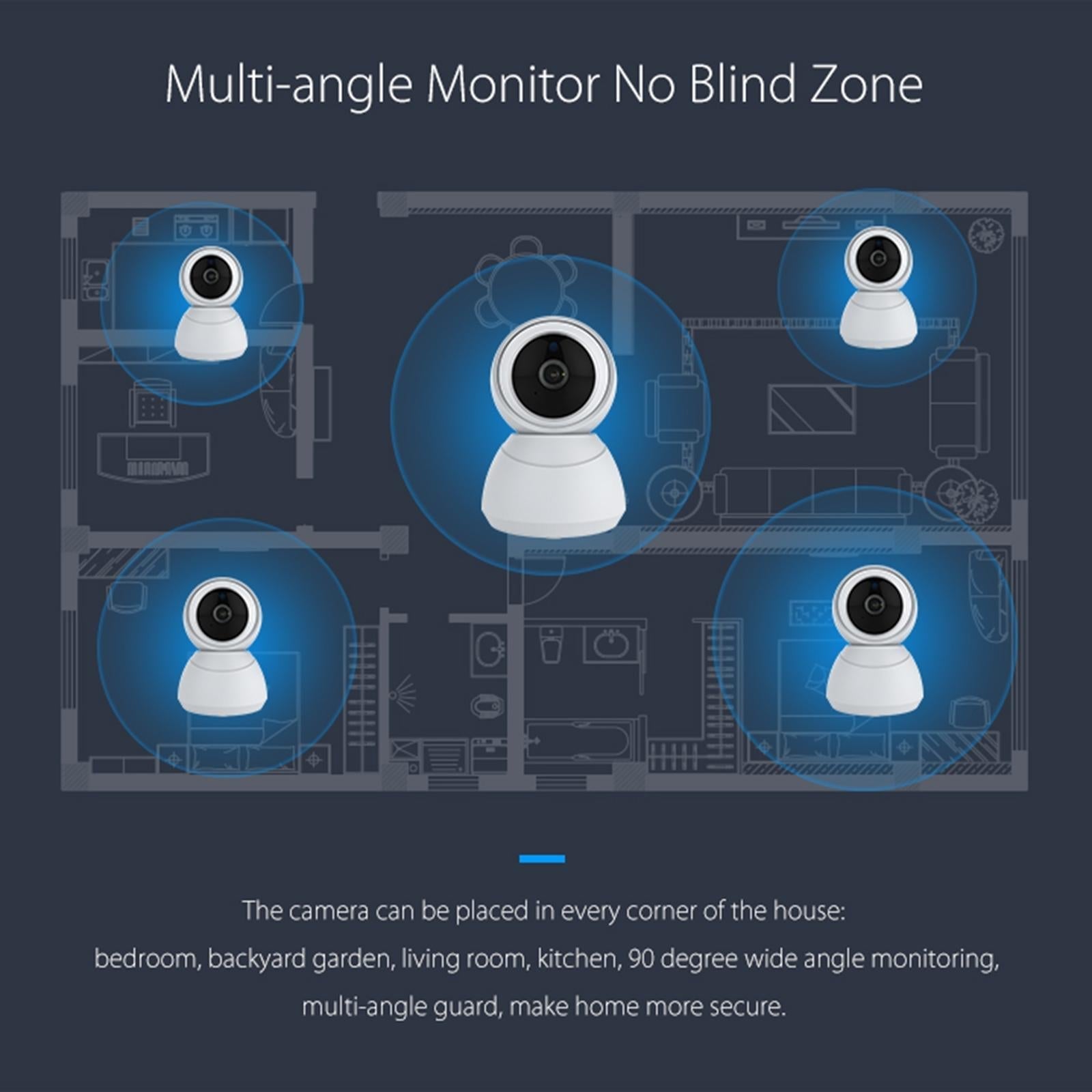Smart Indoor Wifi Pt Ip Camera - White