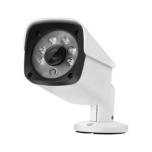 1500Tvl Cctv Dvr Surveillance System With 6 Led Array Bullet Camera - 3.6Mm Lens Ip66 Weatherproof Night Vision Support - White