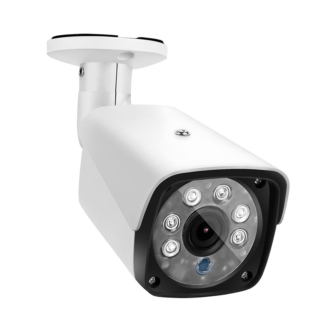 1500Tvl Cctv Dvr Surveillance System With 6 Led Array Bullet Camera - 3.6Mm Lens Ip66 Weatherproof Night Vision Support - White