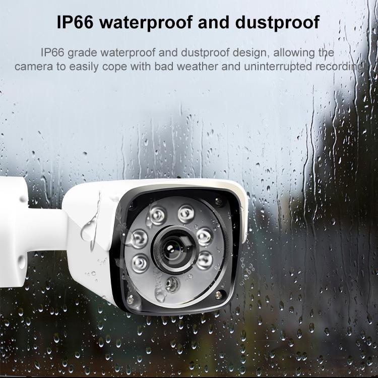 1500Tvl Cctv Dvr Surveillance System With 6 Led Array Bullet Camera - 3.6Mm Lens Ip66 Weatherproof Night Vision Support - White