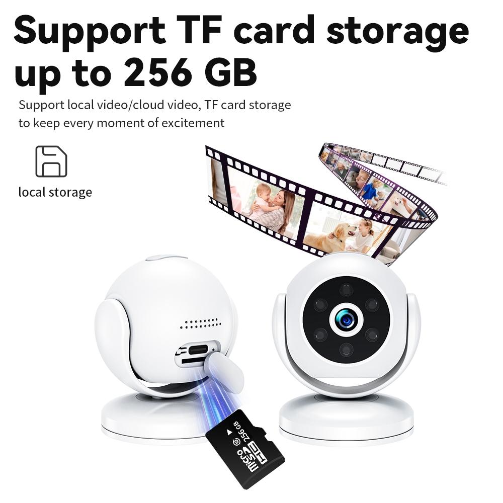 Portable Mini 4K Hd Camera With Night Vision For Home Security - White