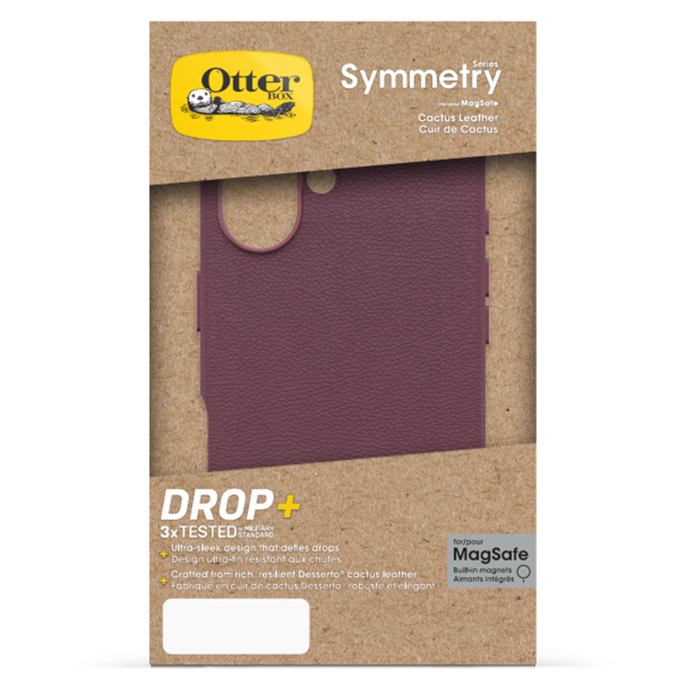 OtterBox Symmetry Cactus Back Case for iPhone 16 - Maroon