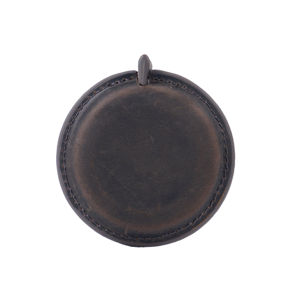 Coffee Mini Leather Tape Measure - 1.5m/60in - Round Plain
