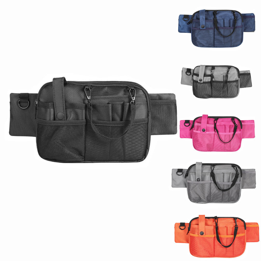 Pink Nurse Utility Belt Bag - Multi-Pocket Medical Organizer Waist Pack for Tools & Essentials
