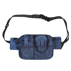 Dark Blue Nurse Utility Belt Bag - Multi-Pocket Medical Organizer Waist Pack for Tools & Essentials