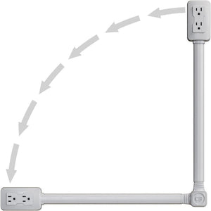 Electrical Outlet Extender for Sofa and Bedside with 45cm Reach