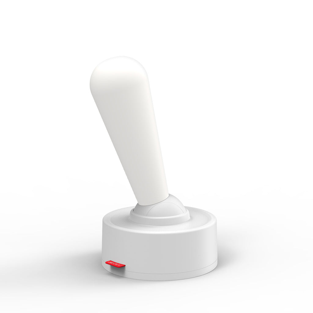 White Vintage Toggle Rechargeable Night Light - Minimalist Bedside Ambiance