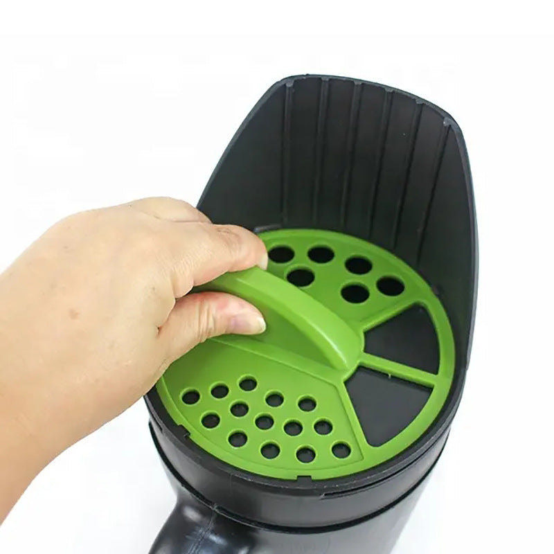 Green with Black Premium Garden Seeder - Versatile Seed and Salt Spreader